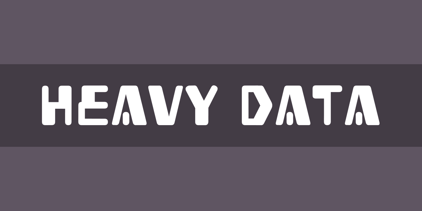 Schriftart Heavy Data